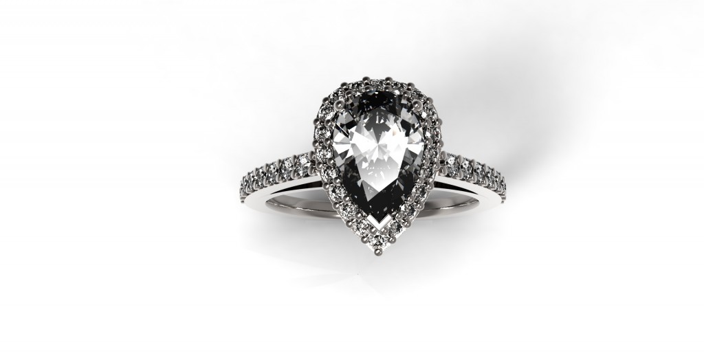 Custom Pear Shaped Diamond Engagement Ring custom Design Engagement Custom Engagement Rings