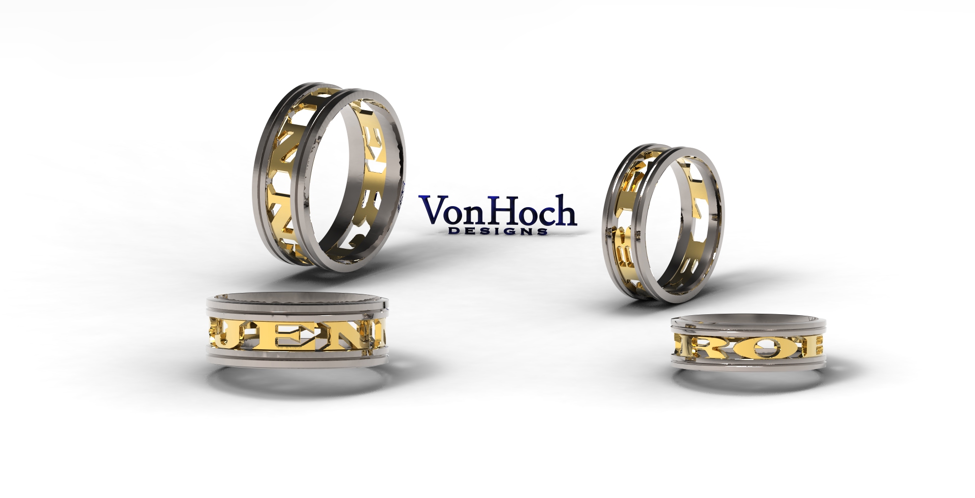 HONOR-RING Yellow Gold and White Gold, available in 14k or 18k Yellow Gold, Rose Gold, Platinum, or Two Tone (1)