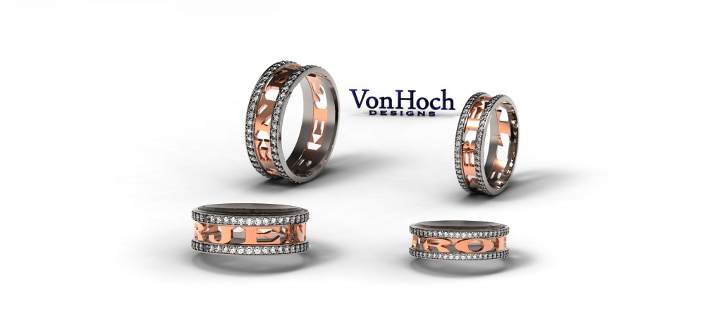 Von Hoch HonorRing HONOring Rose-Gold and White-Gold with Channel Set Diamonds