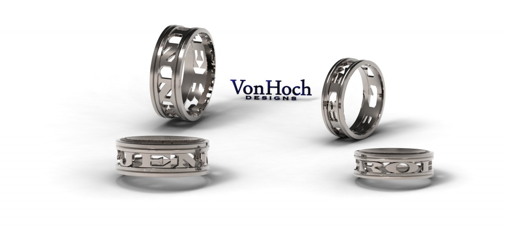 Von Hoch HonorRing HONOring Wedding Band By Krist Hochburger available in Yellow Gold, White gold, Rose Gold & Platinum