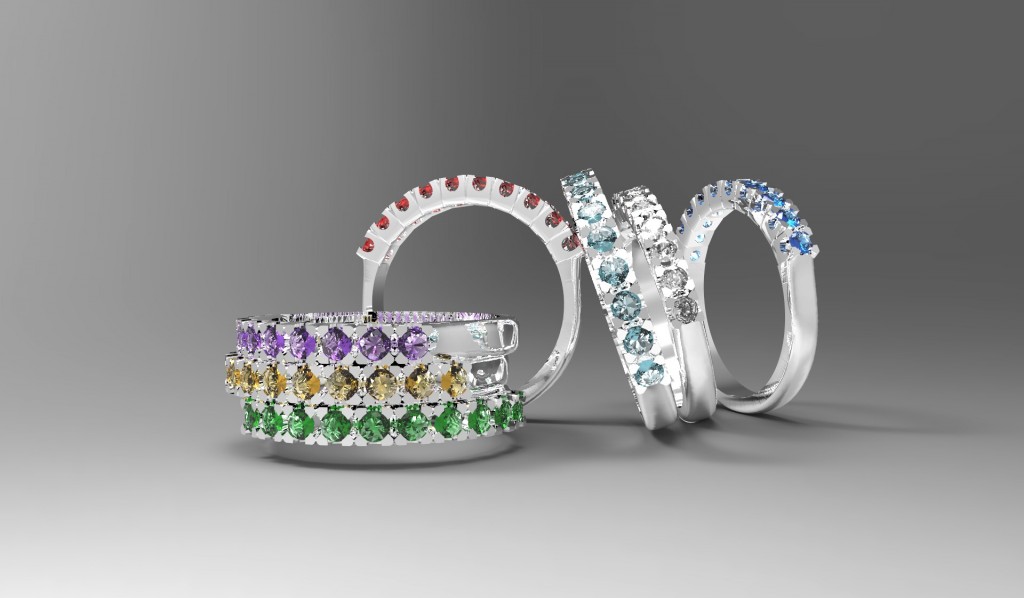 custom stackable gemstone rings Jewelry Collection