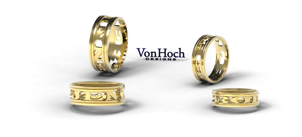 Von Hoch HonorRing VON HOCH Honor-Ring Wedding Band in 14 karat Yellow Gold. Also Available in 18 Karat Yellow, White Gold, Rose Gold and Platinum.
