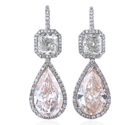 Jwo Jewelers Diamond Earrings Design Gallery Atlanta Custom Diamond Dangle Earrings In A Halo Style Setting Set Platinum