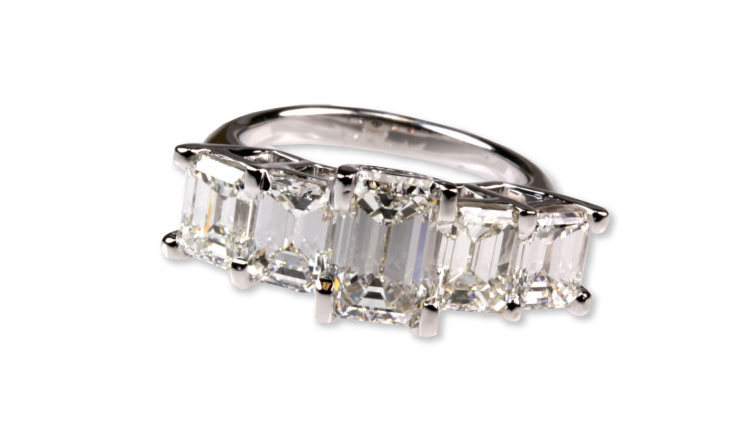 Custom Diamond Engagement Ring 5-Stone Emerald Cut Engagement Ring Custom Diamond Engagement Ring 5-Stone Emerald Cut Engagement Ring
