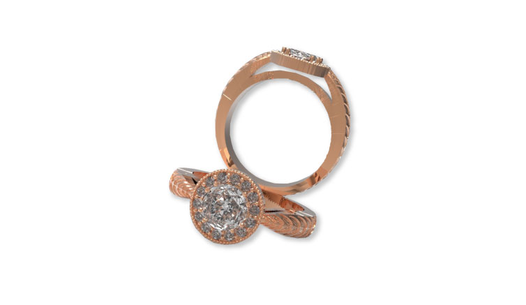 Custom Diamond Engagement Ring in Rose Gold Custom Diamond Engagement Ring in Rose Gold