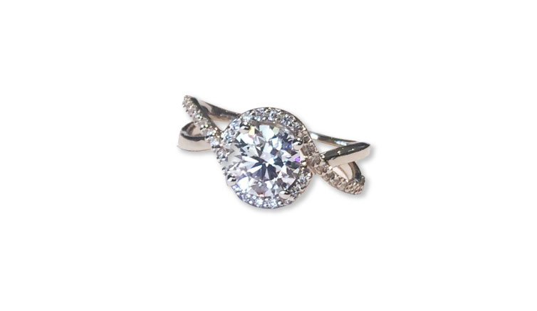 Round Custom Diamond Engagement Ring with Round Brilliant Center Stone set in 14k Yellow Gold Round Custom Diamond Engagement Ring with Round Brilliant Center Stone set in 14k Yellow Gold