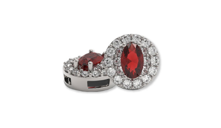 Ruby and Diamond Halo Pendant Ruby and Diamond Halo Pendant